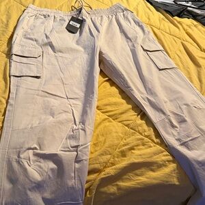 Men's Cargo Pants in Cream